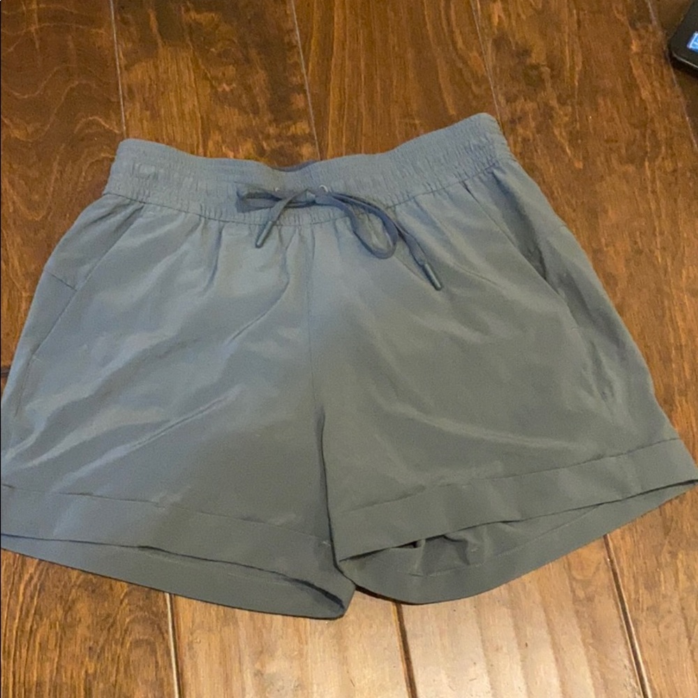 Green lululemon shorts